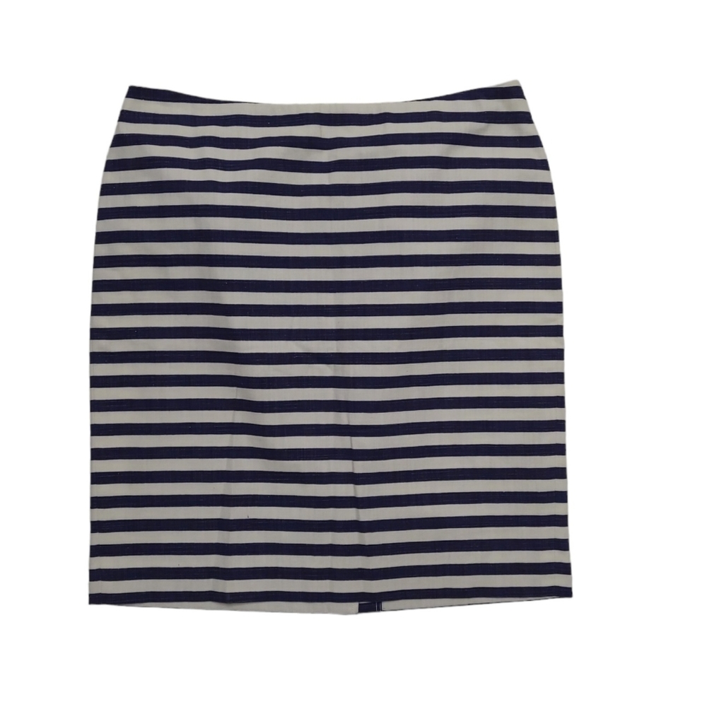 Talbots women's size 6 Petite striped pencil skirt slit in back